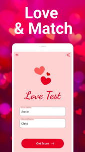 اسکرین شات برنامه Love Tester Find Real Love App 1