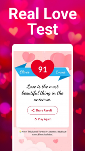 اسکرین شات 5 برنامه Love tester: Real Love Tests