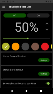 اسکرین شات 4 برنامه Bluelight Filter Lite