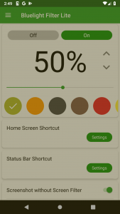 اسکرین شات 2 برنامه Bluelight Filter Lite
