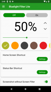 اسکرین شات برنامه Bluelight Filter Lite 3