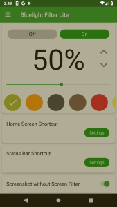اسکرین شات 2 برنامه Bluelight Filter Lite