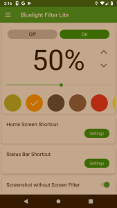 اسکرین شات 1 برنامه Bluelight Filter Lite