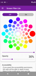 اسکرین شات 2 برنامه Screen Color Filter Lite