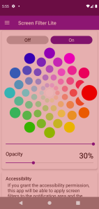 اسکرین شات 1 برنامه Screen Color Filter Lite