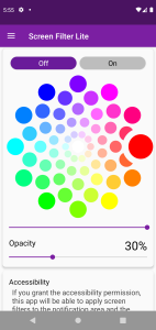 اسکرین شات 2 برنامه Screen Color Filter Lite