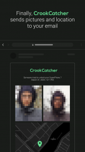 اسکرین شات برنامه CrookCatcher — Anti theft app 3