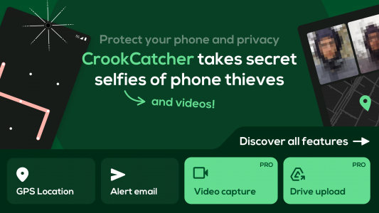 اسکرین شات برنامه CrookCatcher • Anti-Theft 1