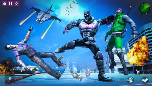 اسکرین شات 2 بازی Bat Robot Man Game: Robot Game