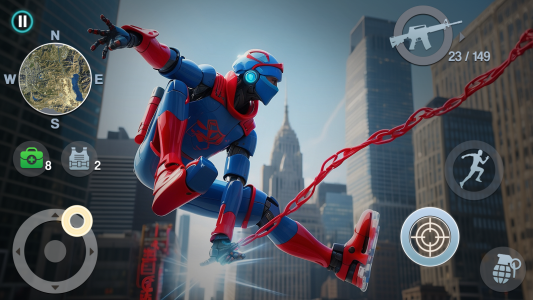 اسکرین شات 4 بازی Spider Rope Hero Crime City
