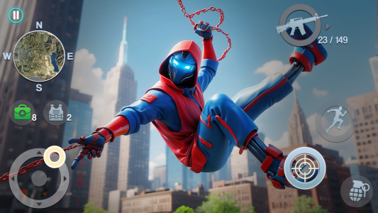 اسکرین شات 1 بازی Spider Rope Hero Crime City