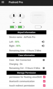 اسکرین شات برنامه Podroid Pro(Using Airpod pro on android) 1