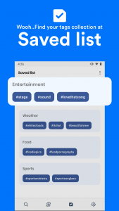 اسکرین شات 5 برنامه Hashtags for IG