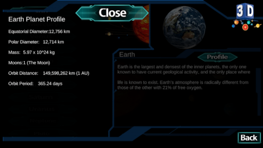 اسکرین شات برنامه Solar System 3D : Space View Planets 7