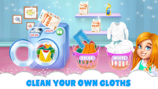 اسکرین شات 1 بازی Laundry Rush Washing Shop Game