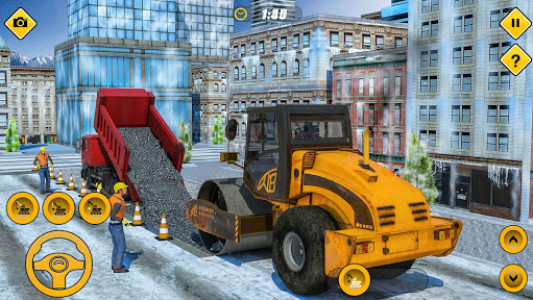 اسکرین شات برنامه Snow excavator & road construction games 2020 5