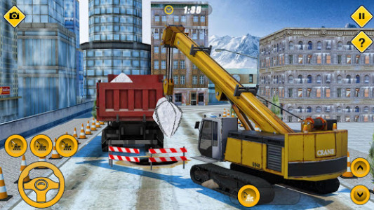 اسکرین شات برنامه Snow excavator & road construction games 2020 4