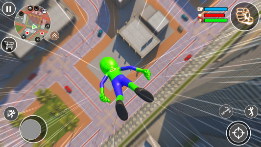اسکرین شات بازی Flying Stickman Rope Hero 1