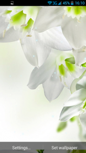 اسکرین شات برنامه White Flowers Live Wallpaper 5