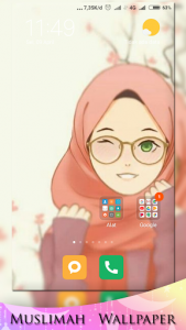 اسکرین شات برنامه Girly Muslimah HD Wallpapers 4