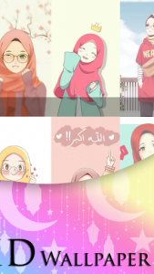 اسکرین شات برنامه Girly Muslimah HD Wallpapers 2
