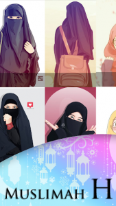 اسکرین شات برنامه Girly Muslimah HD Wallpapers 1