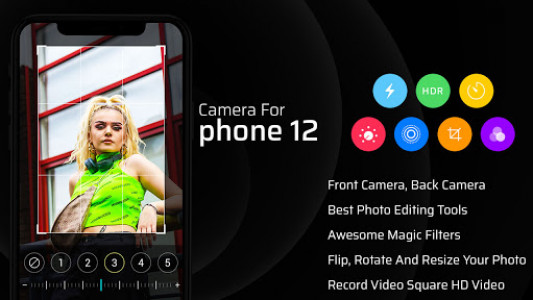 اسکرین شات برنامه Camera for iPhone 12 Pro - Best Selfie Expert 1