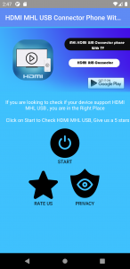 اسکرین شات برنامه HDMI MHL USB Connector phone with TV 2