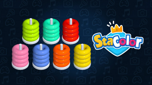 اسکرین شات بازی Stacolor: Hoop Stack Ring Game 8