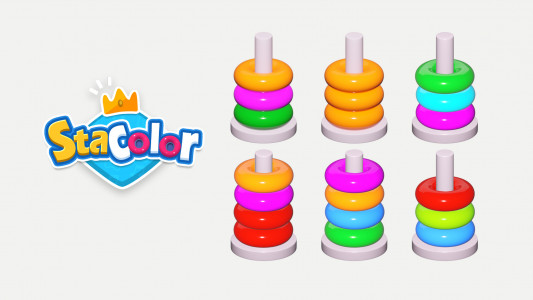 اسکرین شات بازی Stacolor: Color Hoop Puzzle 8