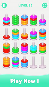 اسکرین شات بازی Stacolor: Color Hoop Puzzle 6