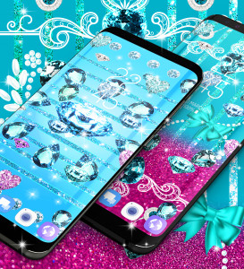 اسکرین شات برنامه Turquoise diamonds wallpapers 4