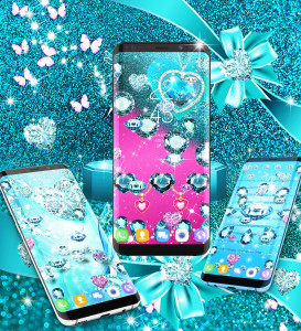 اسکرین شات برنامه Turquoise diamonds wallpapers 5