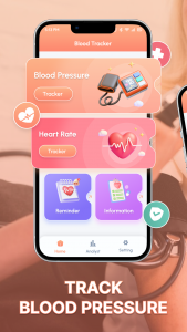 اسکرین شات 1 برنامه My Blood Pressure Tracker Log