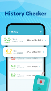 اسکرین شات برنامه Blood Sugar Log and BP Tracker 6