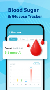 اسکرین شات برنامه Blood Sugar Log and BP Tracker 1