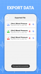 اسکرین شات برنامه Blood Pressure Monitor App 7