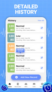 اسکرین شات برنامه Blood Pressure Monitor App 4