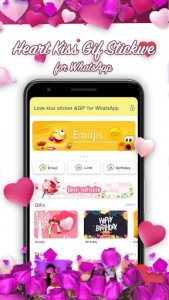 اسکرین شات برنامه Heart Kiss GIF Stickers For WhatsApp 1