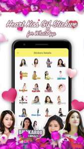 اسکرین شات برنامه Heart Kiss GIF Stickers For WhatsApp 4