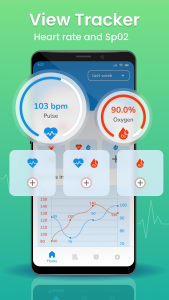 اسکرین شات 5 برنامه Pulse Oximeter Tracker & Info