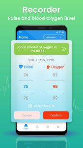 اسکرین شات 6 برنامه Pulse Oximeter Tracker & Info