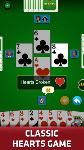 اسکرین شات 1 بازی Hearts: Classic Card Game
