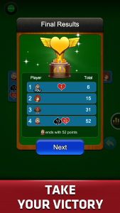 اسکرین شات 3 بازی Hearts: Classic Card Game