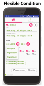 اسکرین شات برنامه Auto Message - automatic send and reply sms sender 6