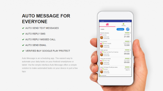 اسکرین شات برنامه Auto Message - automatic send and reply sms sender 1
