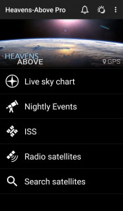 اسکرین شات برنامه Heavens-Above 1