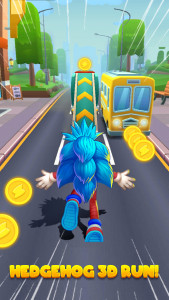 اسکرین شات بازی Hedgehog 3D Blue Run 1