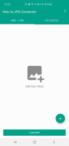 اسکرین شات 1 برنامه Heic to JPG/PNG/WEBP Converter