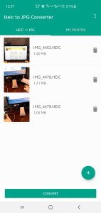 اسکرین شات 2 برنامه Heic to JPG/PNG/WEBP Converter